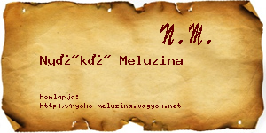 Nyókó Meluzina névjegykártya